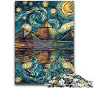 Adult Jigsaw Puzzles 1000 Pieces Starry Sky Pyramid for And from 14 Years And over Play Toys Because It Is Ideal As A Gift for The Whole Family 26x38cm
