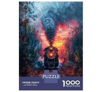 Adult Jigsaw Puzzles 1000 Pieces Steamtrain on The Rails Jigsaws for Adults Fun Games But Fun And Humorous Challenging To Complete 70x50cm/1000pcs