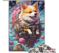 Adult Jigsaw Puzzles 1000 Pieces Strange Dog Made of Wood, Interactive Family Game, Suitable for Ages 14+ 50x75cm for Family Interactive Game