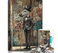 Adult Jigsaw Puzzles 1000 Pieces Suit Zebra Adult Jigsaw,Stress Reliever Difficult Challenge Unique Home Decor And Gifts 26x38cm
