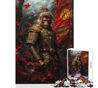 Adult Jigsaw Puzzles 1000 Pieces Sun Wukong The Monkey King Relaxing Games Staycation Kill Time Home Decoration Toys Deal As Gifts for The Whole Family (38x52cm)
