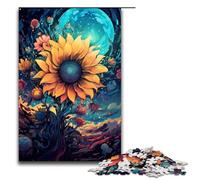 Adult Jigsaw Puzzles 1000 Pieces Sunflowers at Night Home Decoration Puzzle Toys Deal As Gifts for The Whole Family 75x50cm