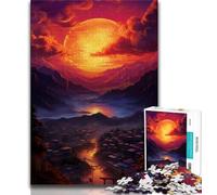 Adult Jigsaw Puzzles 1000 Pieces Sunset over The City with Trees 1000 Piece Puzzle,Challenging Family Activity Games DIY Toy for Home Wall Decor Gifts (size 38x26cm)