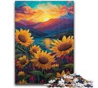 Adult Jigsaw Puzzles 1000 Pieces Sunset Sunflowers Teenager Puzzles,Stress Reliever Difficult Challenge Unique Home Decor And Gifts (75x50cm)