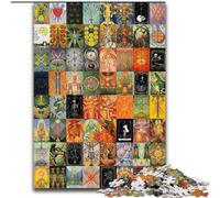 Adult Jigsaw Puzzles 1000 Pieces Tarot Art Wooden Jigsaw Educational Activity for Cognitive Skills Cognitive Skill Improvement size : 50x75cm