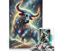 Adult Jigsaw Puzzles 1000 Pieces Taurus Bull Astrological Relaxing Games Difficult Challenge Enhance Love between Couples 38x52cm