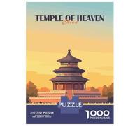 Adult Jigsaw Puzzles 1000 Pieces Temple of Heaven, China Jigsaws for Adults Brain Teaser Game A Work of Art Educational Challenge 52x38cm/1000pcs