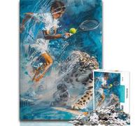 Adult Jigsaw Puzzles 1000 Pieces Tennis Players,Decompressing Intellectual Educational Toy Is Ideal As Gifts for The Whole Family 38x26cm