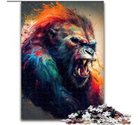 Adult Jigsaw Puzzles 1000 Pieces The Angry Ape Jigsaw Puzzle 1000 Pieces Challenging Brain Teaser for Teenagers, Perfect for Home Decor Or Gift Size 50X75CM