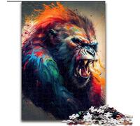 Adult Jigsaw Puzzles 1000 Pieces The Angry Ape Wooden Jigsaw size 50x75cm Creative Family Game & Home Decor, for Teenagers