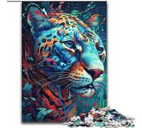 Adult Jigsaw Puzzles 1000 Pieces The Attentive Jaguar Wooden Jigsaw size 50x75cm Creative Family Game & Home Decor, for Teenagers