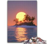 Adult Jigsaw Puzzles 1000 Pieces The Beach at Sunset Teenager Jigsaw,Stress Reliever Staycation Kill Time Home Decoration Toys (75x50cm)