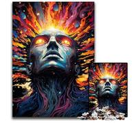 Adult Jigsaw Puzzles 1000 Pieces The Colorful Psychedelia of The God of The Universe Impossible Jigsaw Puzzles for Adults Brain Challenge for Teenagers & Home Decor 1000 PCS(38x26cm)