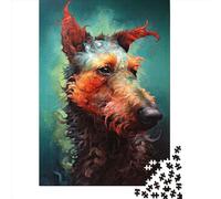 Adult Jigsaw Puzzles 1000 Pieces The Confident Terrier Wooden Puzzles for Adults Sustainable Puzzle Games 1000pcs (75x50cm)