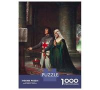 Adult Jigsaw Puzzles 1000 Pieces The Dedication by Edmund Leighton Puzzles for Adults Hands-on Game Birthday Present Challenging To Complete 52x38cm/1000pcs