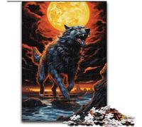 Adult Jigsaw Puzzles 1000 Pieces The Fierce Wolf Puzzle Interactive Family Game, Ideal, Family Activity Game (size : 26x38cm)