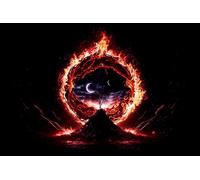 Adult Jigsaw Puzzles 1000 Pieces The Flaming Full Moon Between Heaven And Hell 52x38cm