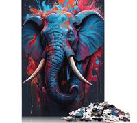 Adult Jigsaw Puzzles 1000 Pieces The Graceful Elephant Puzzle for Adults And Teenager Jigsaw Puzzles for Adults Educational Game Challenge Toy 1000pcs (75x50cm)