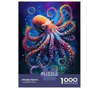 Adult Jigsaw Puzzles 1000 Pieces The Intelligent Octopus 2 Puzzle for Adults Relaxing Games Enhance Memory Birthday Present, Gifts, 52x38cm/1000pcs