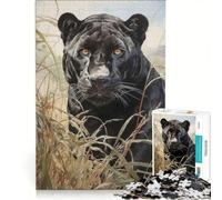 Adult Jigsaw Puzzles 1000 Pieces The Jaguar Kingdom Relaxing Games Difficult Challenge Enhance Love between Couples 50x75cm