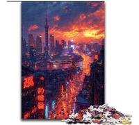 Adult Jigsaw Puzzles 1000 Pieces The Oriental Pearl Tower in Shanghai Puzzle Challenging DIY Art for Enthusiasts, for Relaxation (size : 50x75cm)
