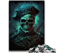 Adult Jigsaw Puzzles 1000 Pieces The Pirate Skull for Age 14 Years And over Decompressing Intellectual Educational Toy Great Gift 26x38cm