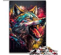Adult Jigsaw Puzzles 1000 Pieces The Pirate Wolf Impossible Jigsaw Puzzles for Adults Home Decor Gift, Brain Teaser Game (Size 26x38cm)