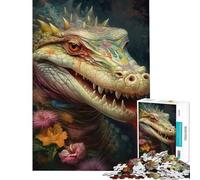Adult Jigsaw Puzzles 1000 Pieces The Strong Crocodile for Birthday, Chrismas Precision Cutting Hands-on Game for Age 14+ Game (50x75cm)