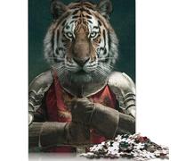Adult Jigsaw Puzzles 1000 Pieces The Tiger Warrior Wooden Puzzles for Adults Sustainable Puzzle Games 1000pcs (75x50cm)