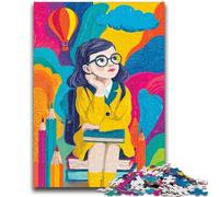 Adult Jigsaw Puzzles 1000 Pieces Thinking Girl Puzzles for Teenagers,Stress Reliever Staycation Kill Time Wishlist with Santa Claus (75x50cm)