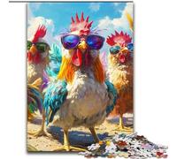 Adult Jigsaw Puzzles 1000 Pieces Three Cocks Puzzle Home Decor Brain Teaser Game for Teenagers & Family Interaction 50X75CM