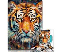 Adult Jigsaw Puzzles 1000 Pieces Tiger Artwork 1000 Pieces for Adults,Educational Stress Relief Toy Gifts for Friends And Family (size 75x50cm)