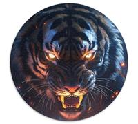 Adult Jigsaw Puzzles 1000 Pieces Tigers of The Forest Round Paper Puzzles for Birthdays,Christmas,Halloween,Thanksgiving,Easter (Size 67.5x67.5cm)
