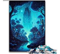 Adult Jigsaw Puzzles 1000 Pieces Tiny Village In Jungle, Toys Educational Games Stress Relieving Enhance Love between Couples (Size 26x38cm)