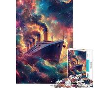 Adult Jigsaw Puzzles 1000 Pieces Titanic in Space for Educational Game Learning Educational Toys Gifts for Women Men Presents for Women (size 38x26cm)