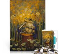 Adult Jigsaw Puzzles 1000 Pieces Toad Playing Flute Spielzeug-Intellektuelles Spiel Tolles Geschenk für Spiele52x38cm
