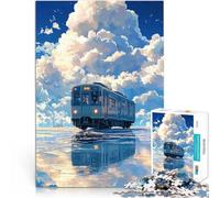 Adult Jigsaw Puzzles 1000 Pieces Train Under a Cloudy Sky Lernspiele Heimdekoration Geschenke für Freunde und Familie75x50cm