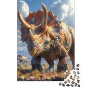 Adult Jigsaw Puzzles 1000 Pieces Triceratops Wooden Puzzle for Adults And Teenager Home Decoration Puzzle Toys 1000pcs (75x50cm)