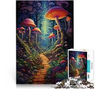 Adult Jigsaw Puzzles 1000 Pieces Trippy Forest Art Made of wood for and from 14 years and over Anti-stress family game difficult challenge Gifts Ideas。size：50x75cm/19.68x29.52inch