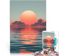 Adult Jigsaw Puzzles 1000 Pieces Tropical Ocean Sunset Vibe Für Familienspaß einzigartiges Herausforderungsspiel52x38cm