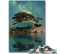 Adult Jigsaw Puzzles 1000 Pieces Turtle Island Landscape Adult Jigsaw,Stress Reliever Difficult Challenge Unique Home Decor And Gifts (50x75cm)