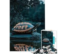 Adult Jigsaw Puzzles 1000 Pieces Turtle with Runes Impossible Game Learning Educational Toys Secret Santa Gifts For Family Fun (Size 38x52cm)