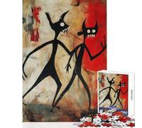 Adult Jigsaw Puzzles 1000 Pieces Two Abstract Demons Brain Teaser Game Tough Challenge Educational Toy Deal As Gifts for The Whole Family (38X52CM)