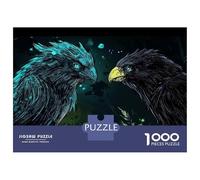 Adult Jigsaw Puzzles 1000 Pieces Two Birds Facing Off Adult Puzzles Hands-on Game Analysis And Logic Gifts for Friends And Family 52x38cm/1000pcs