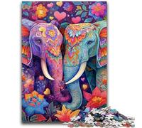 Adult Jigsaw Puzzles 1000 Pieces Two Elephants Teenager Puzzles,Stress Reliever Difficult Challenge Secret Santa Gifts (50x75cm)