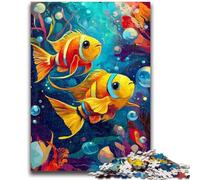 Adult Jigsaw Puzzles 1000 Pieces Undersea Fish for 14+ Unique Challenge Game Family Games Christmas Birthday Gifts 38x26cm