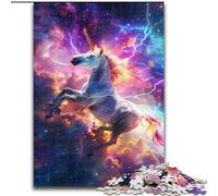Adult Jigsaw Puzzles 1000 Pieces Unicorns in The Galaxy Jigsaw Puzzles Made of Wood,Family Interactive Game, Brain Teaser Gift, Educational Toy 1000pcs(50x75cm)