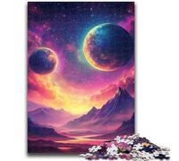 Adult Jigsaw Puzzles 1000 Pieces Universe Planet Teenager Jigsaw,Stress Reliever Staycation Kill Time Home Decoration Toys (26x38cm)