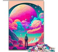Adult Jigsaw Puzzles 1000 Pieces Universe Planet Wooden Puzzles size : 50x75cm Brain Teaser Game for Teenagers, Perfect