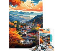 Adult Jigsaw Puzzles 1000 Pieces Ushuaia, Argentina, Scenic Landscape Art Relaxing Games Challenging Game Toys Gifts For Birthdays Difficult Challenge (size 38x26cm)